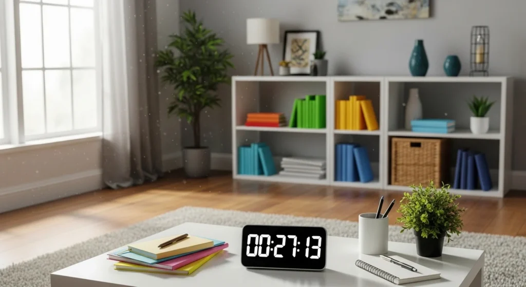 decluttering timer routine quick tidy organized home