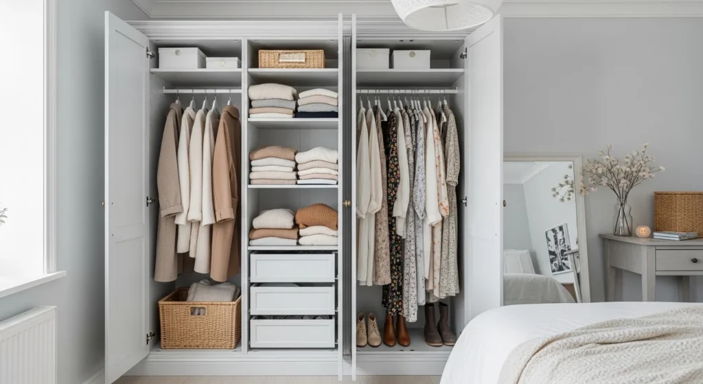 seasonal decluttering wardrobe organization tidy calm home