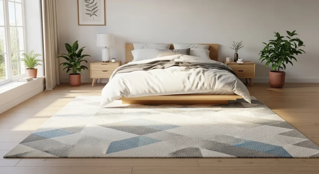 washable rug bedroom practical cozy modern clean design