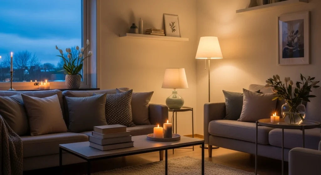 daily home reset routine tidy living room calm organized space