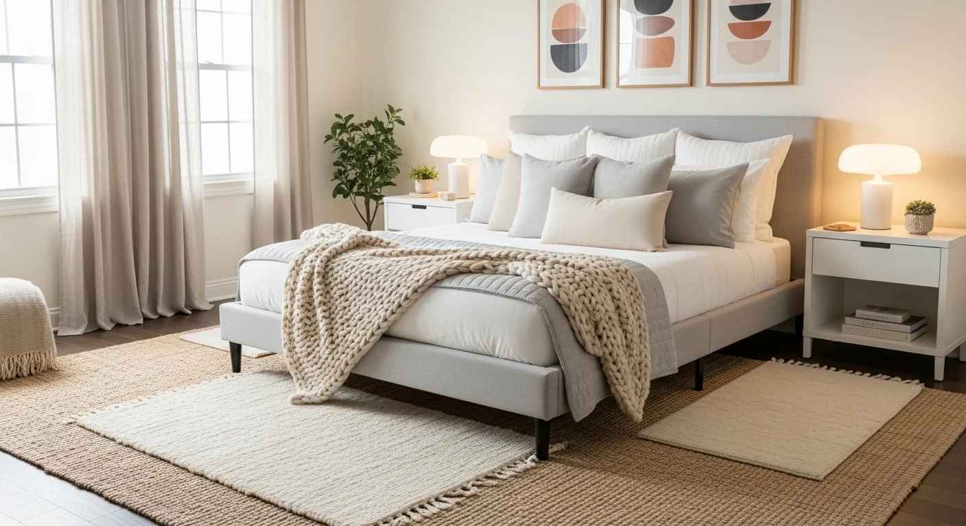 bedroom rug decor ideas cozy modern bedroom rugs aesthetic design inspiration