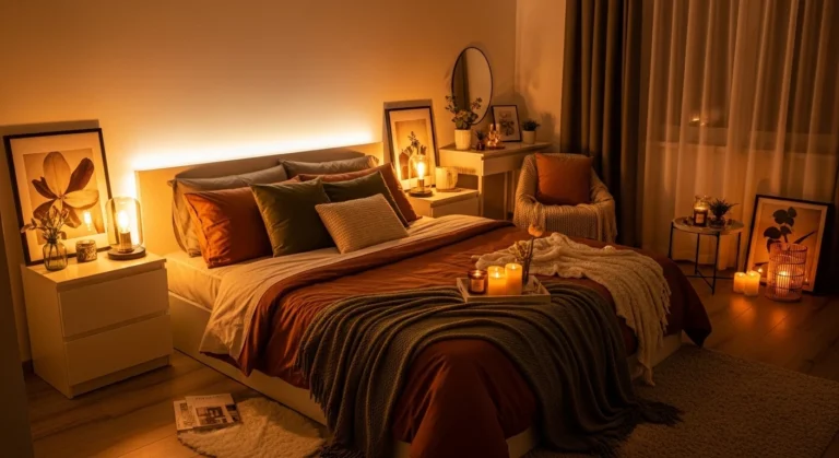 romantic bedroom for couples cozy lighting aesthetic modern intimate bedroom design