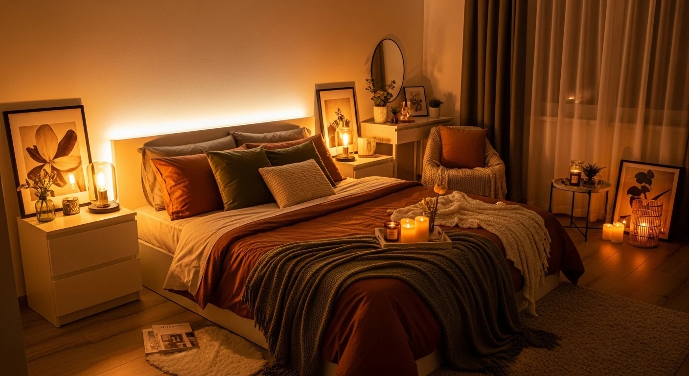 romantic bedroom for couples cozy lighting aesthetic modern intimate bedroom design