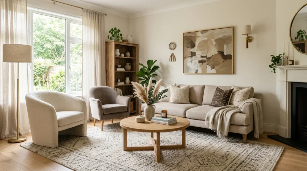 Use a Large Area Rug to Define Your Living Space