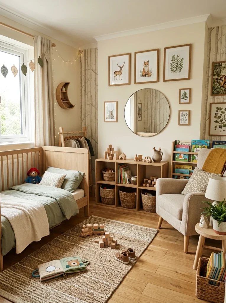 Timeless nursery designed to transition smoothly into a stylish toddler room.