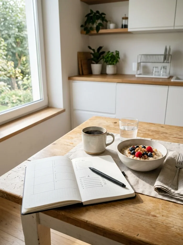 Building new habits using consistent daily routines.