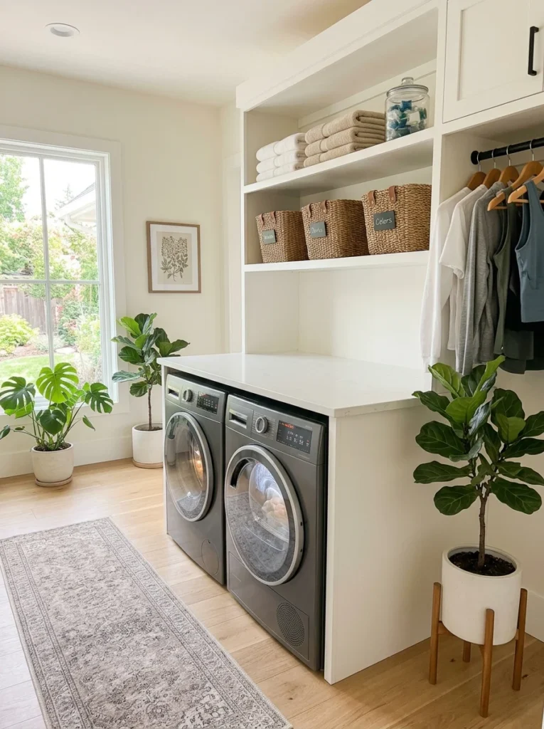 Stackable washer and dryer models installed side by side.