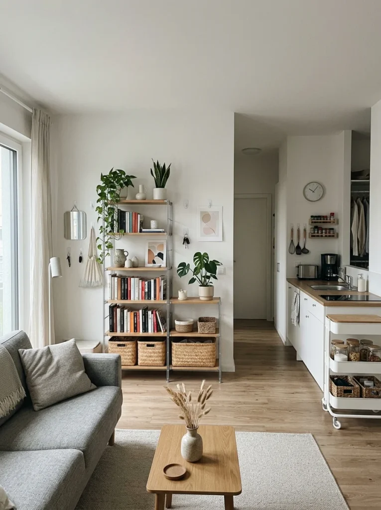 Renter-friendly storage solutions for apartment organization