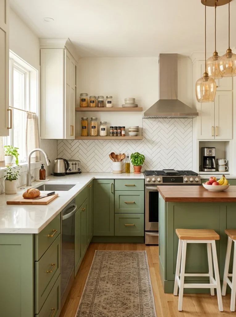 Modern budget kitchen showing affordable renovation results.