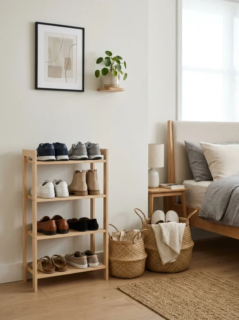 Smart Shoe Storage for Small Bedrooms