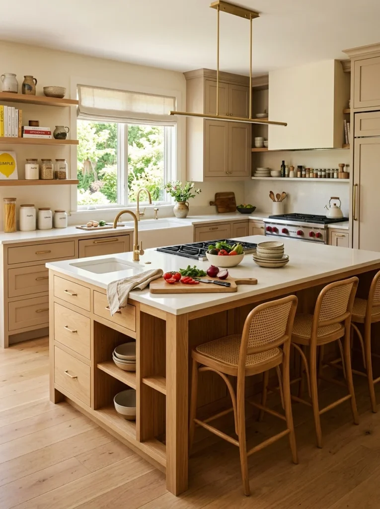 Stylish kitchen island designed for efficient everyday cooking and meal preparation.
