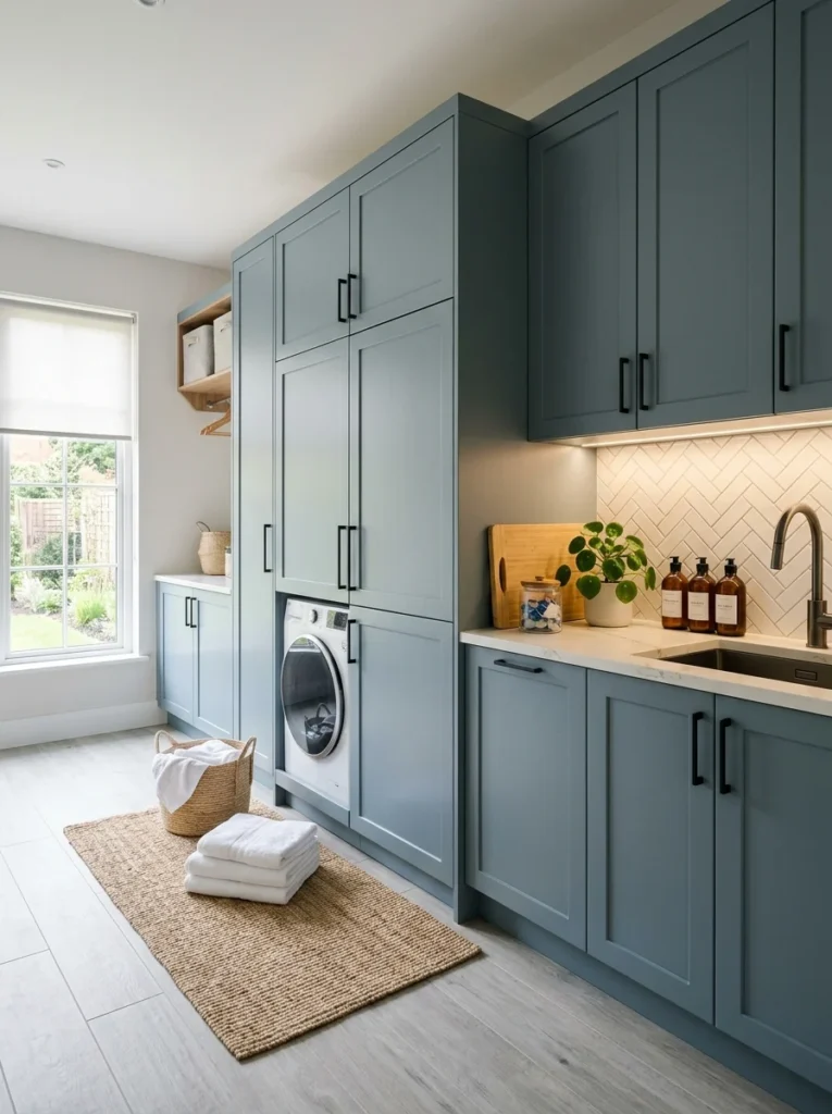 Washer and dryer updated with decorative appliance covers.