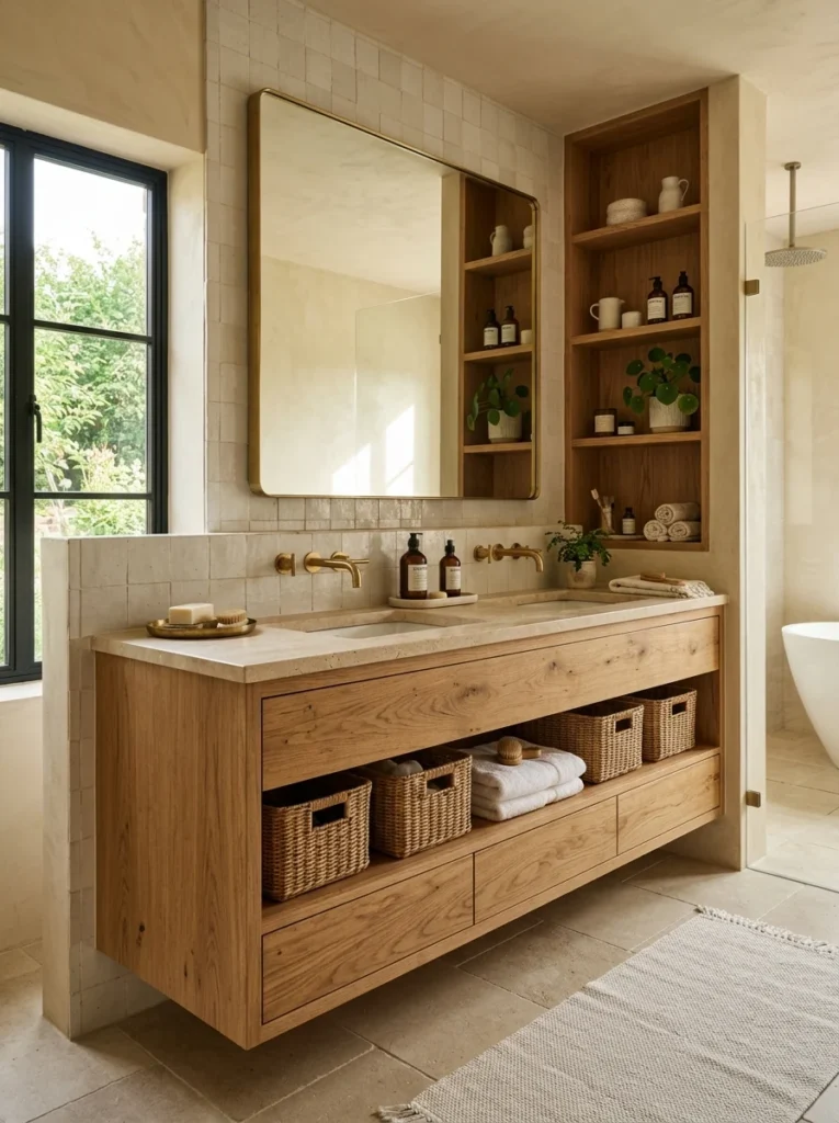 Moisture-resistant solid wood bathroom vanity built for long-term durability.