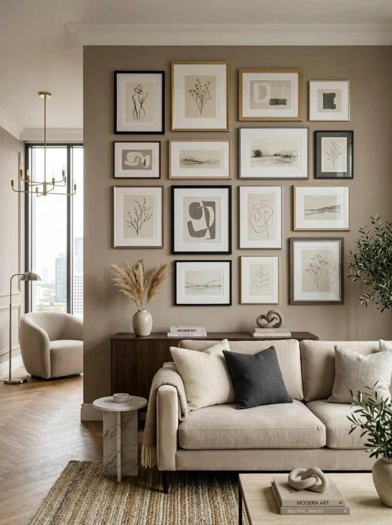 Mixed frames with a cohesive design style.