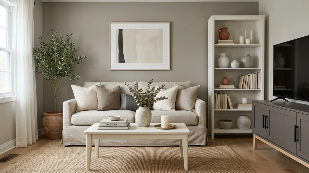 Budget furniture upgraded with paint, stylish hardware, and thoughtful home styling ideas.