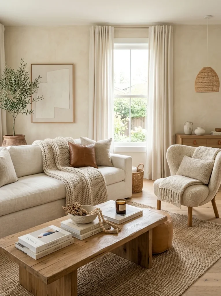 Texture Makes Neutral Rooms Feel Cozy