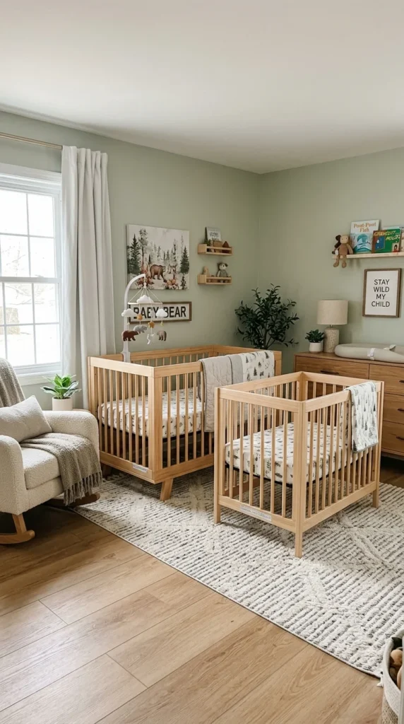 Comparison between a full-size crib and a mini crib.