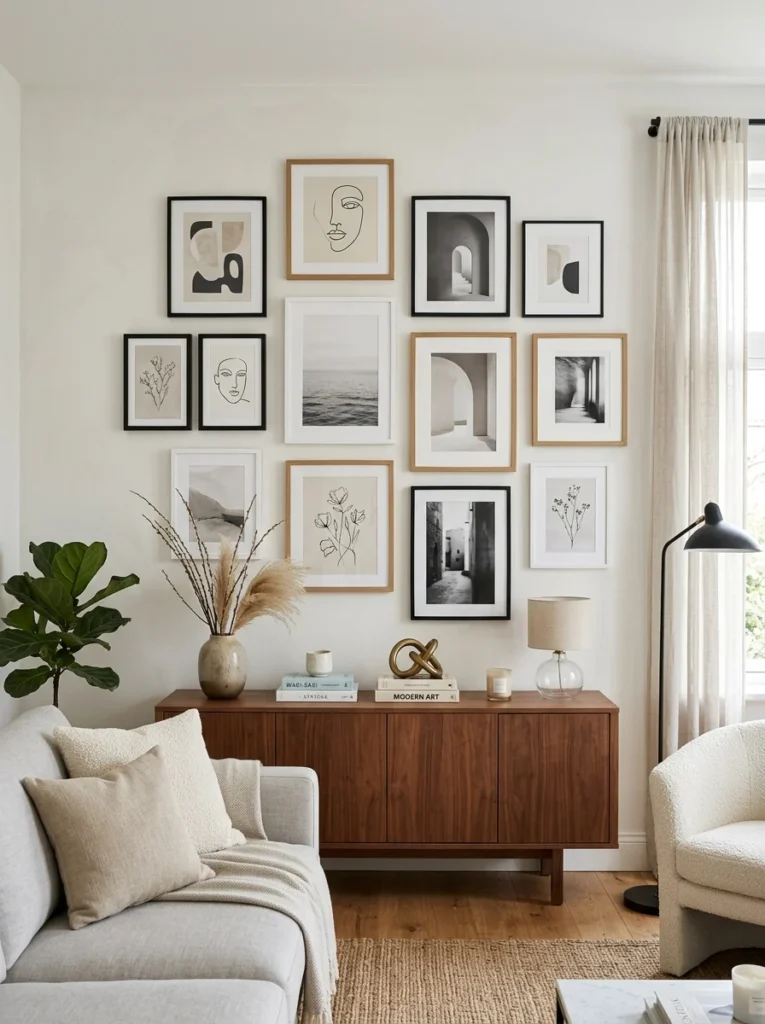 Different frame styles with a cohesive design theme.