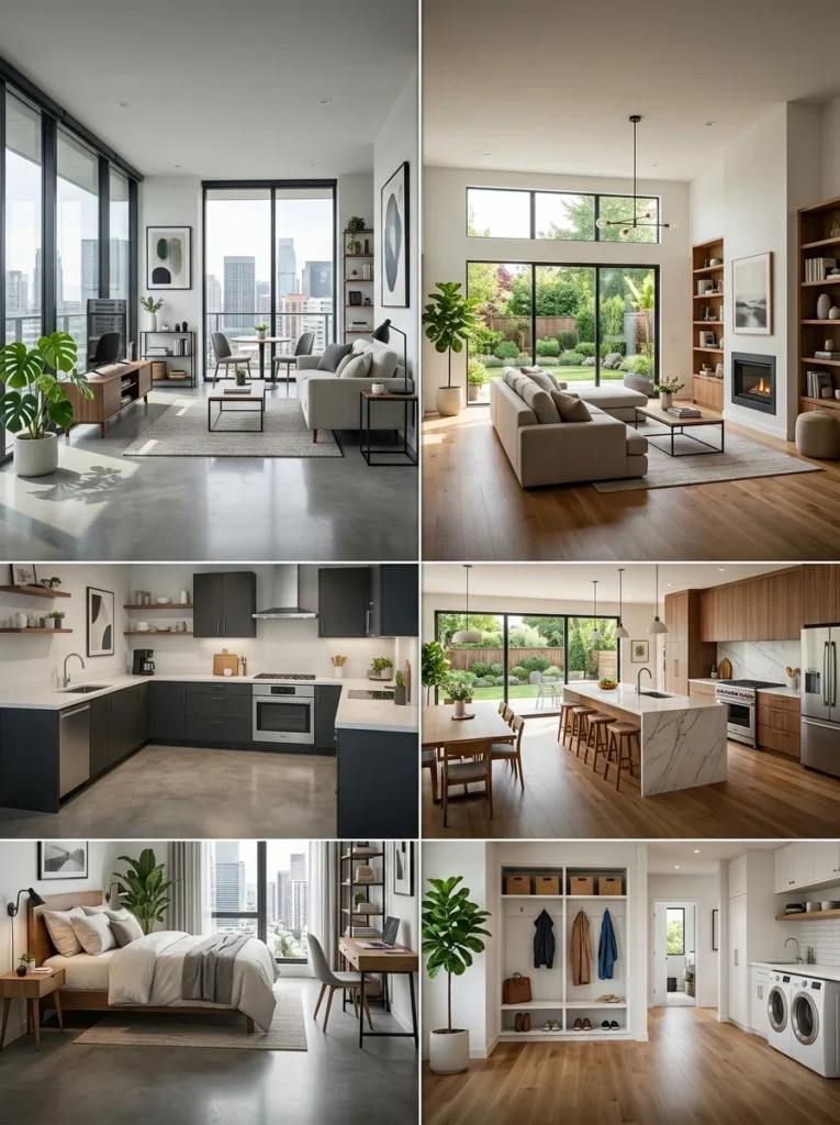 Different home layouts using customized daily tidying routines.