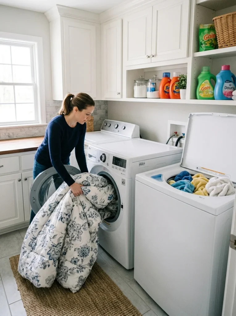 Front-load and top-load washers showing different load capacities.