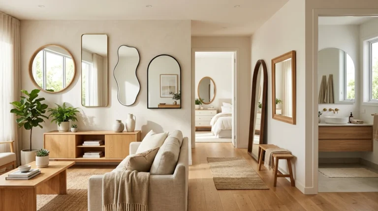 How to choose the right mirror shape for every room in a modern home.