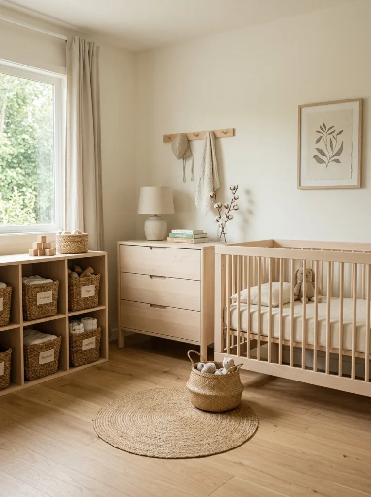 Compact nursery designed without a separate play area.