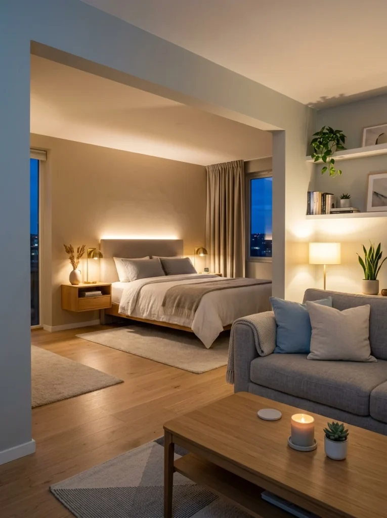 Organized home creating a peaceful and stress-free atmosphere for better sleep.
