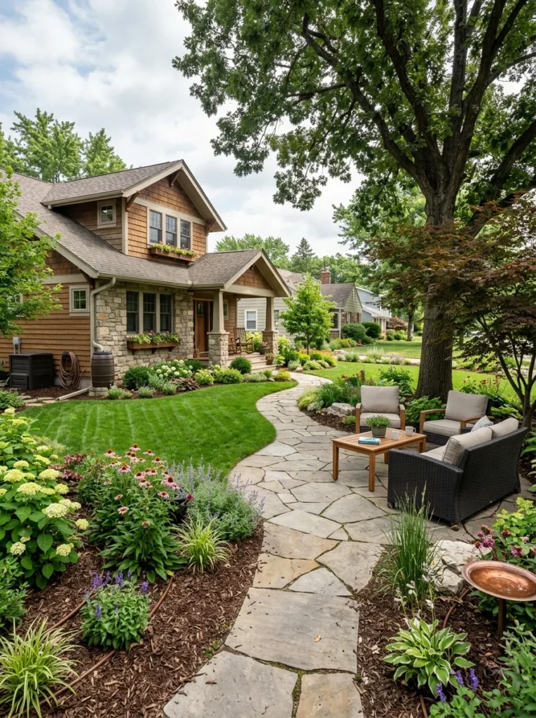 Well-designed residential landscape illustrating practical landscaping tips and solutions.