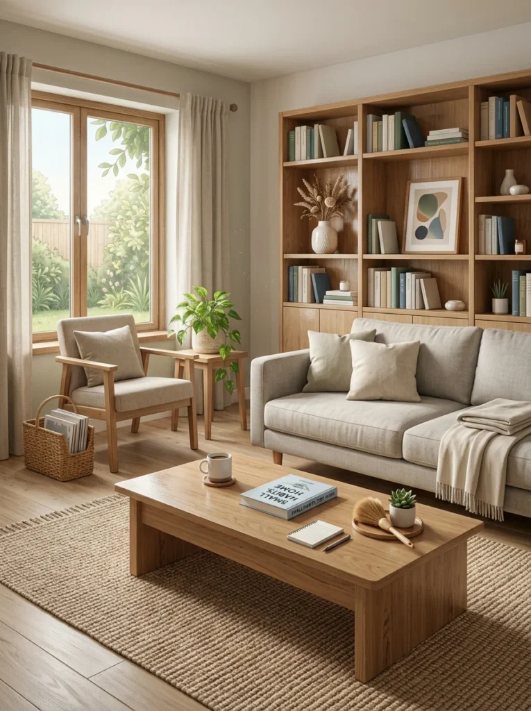 Consistent daily home habits leading to a permanently tidy living space.