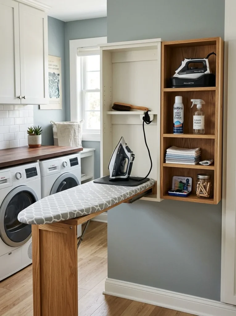 Laundry Room Ironing Station Organization