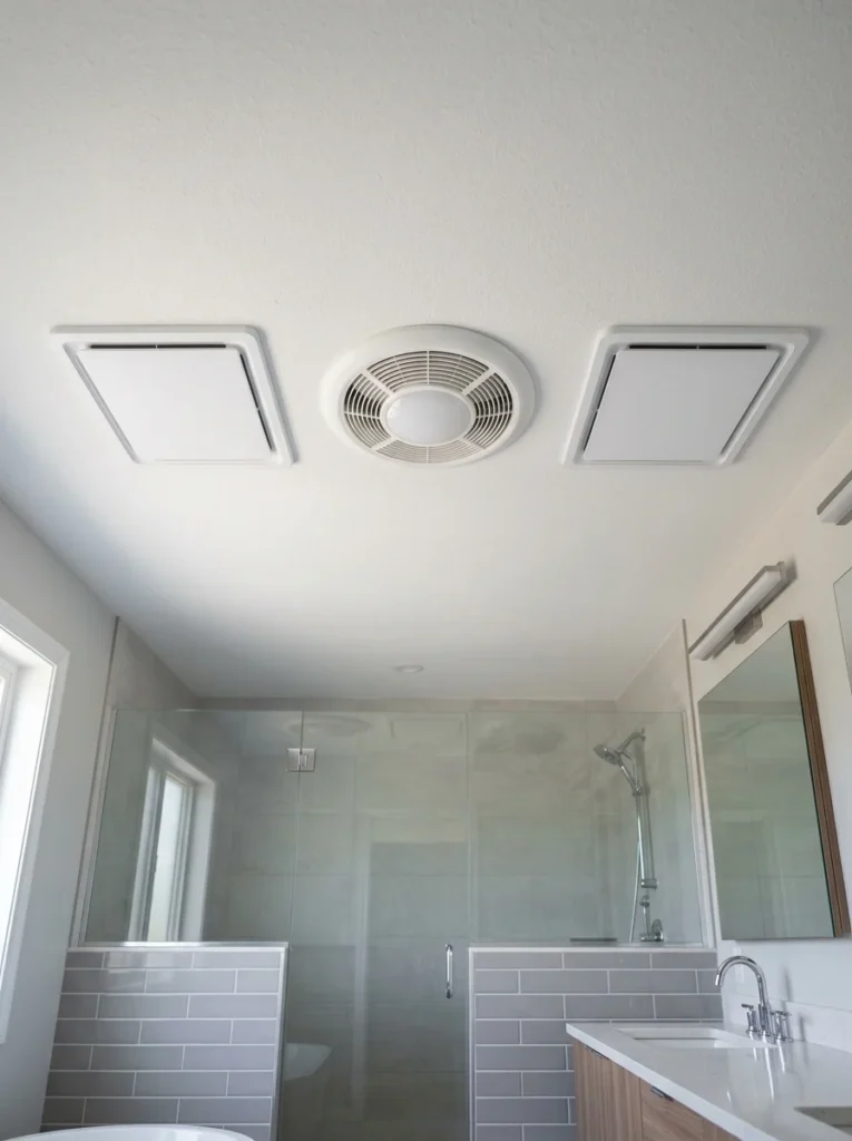 Standard, low-profile, and inline bathroom exhaust fan options.