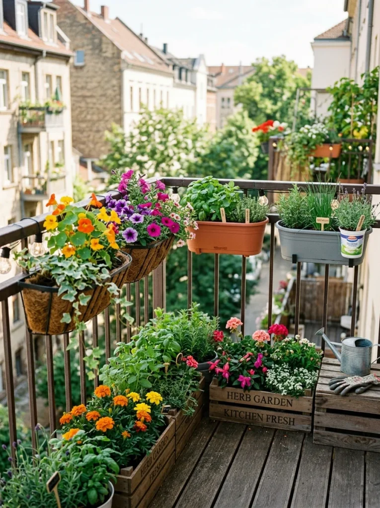 Dollar-store baskets and crates turned into stylish planters.