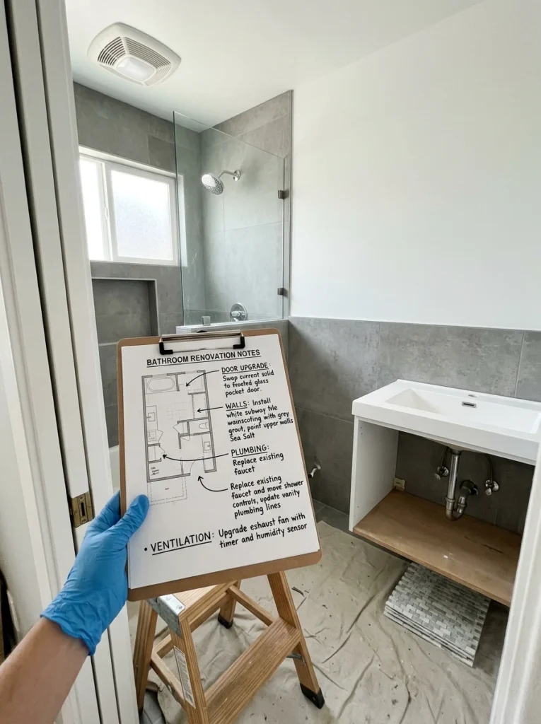 Planning bathroom soundproofing improvements based on the home's specific noise problem.